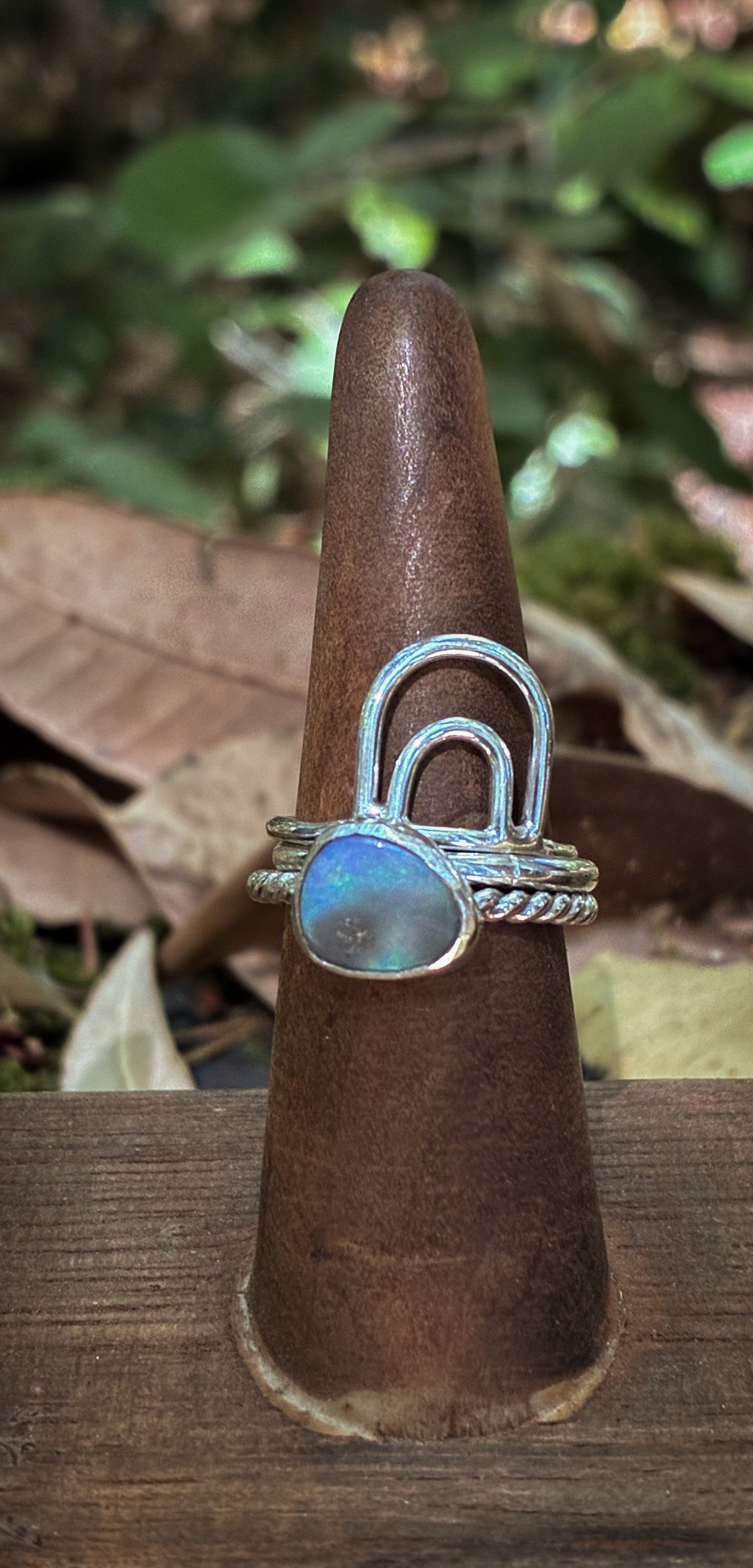Sterling Silver Rainbow Ring