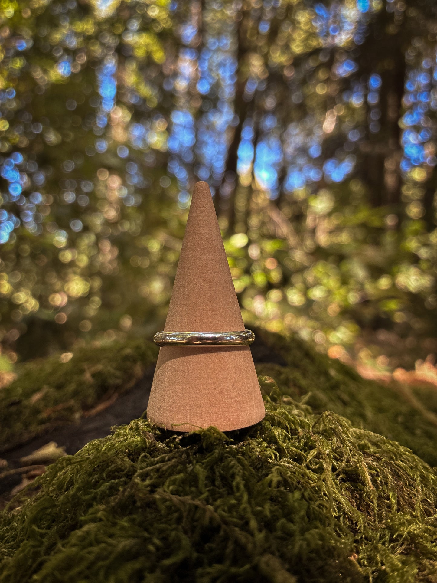 Thick Half Round Wire Stacker Ring
