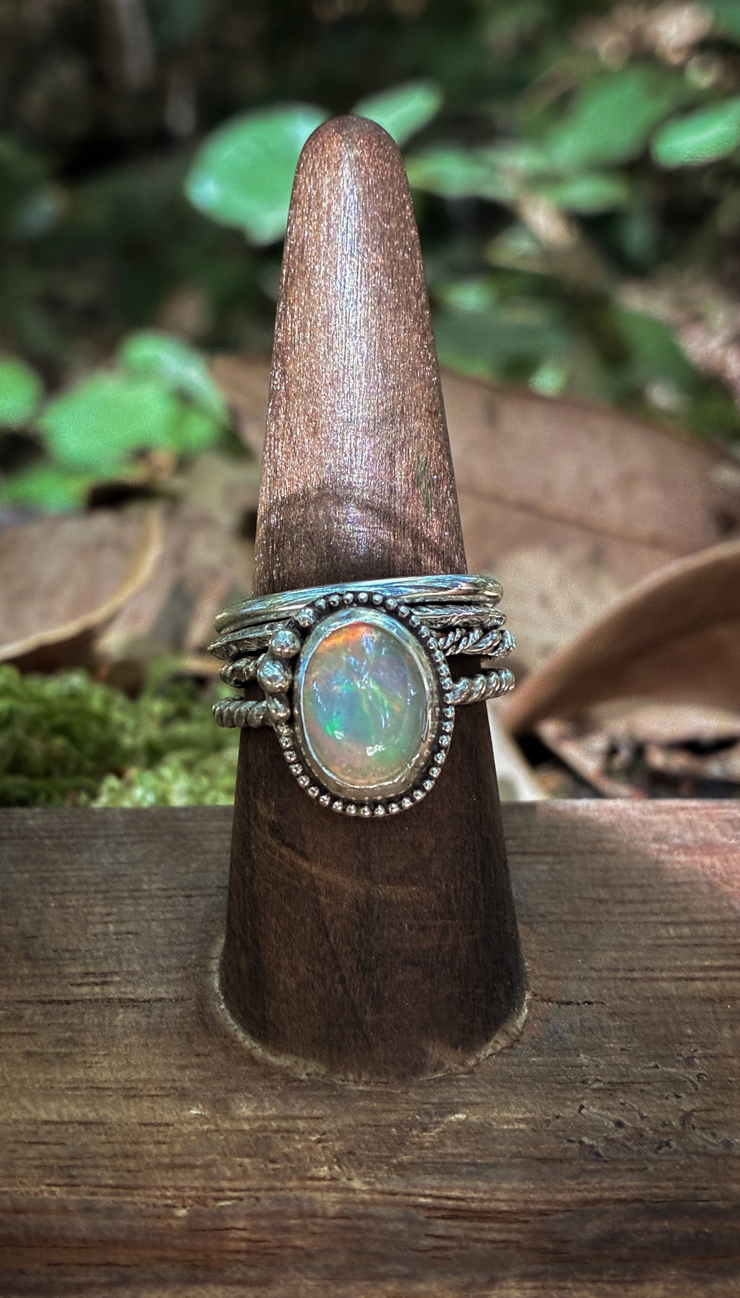 Thin Half Round Wire Stacker Ring