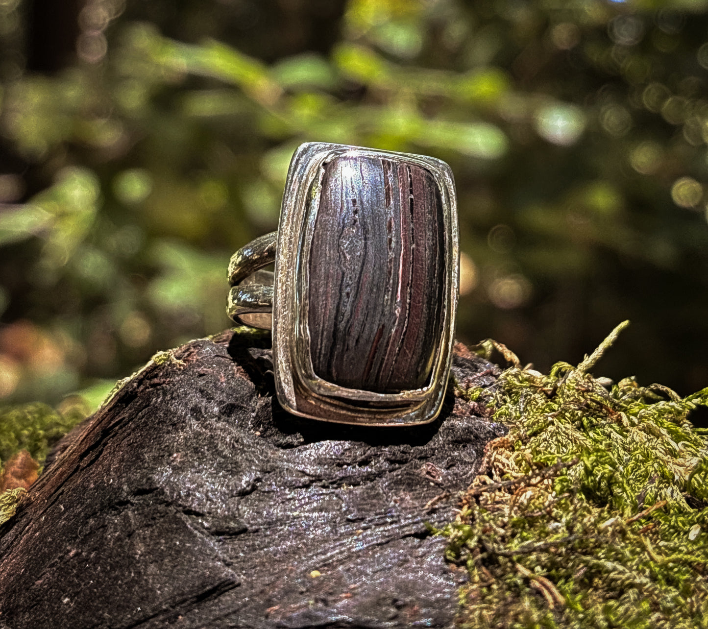 Petrified Wood Grove Ring - Size 5