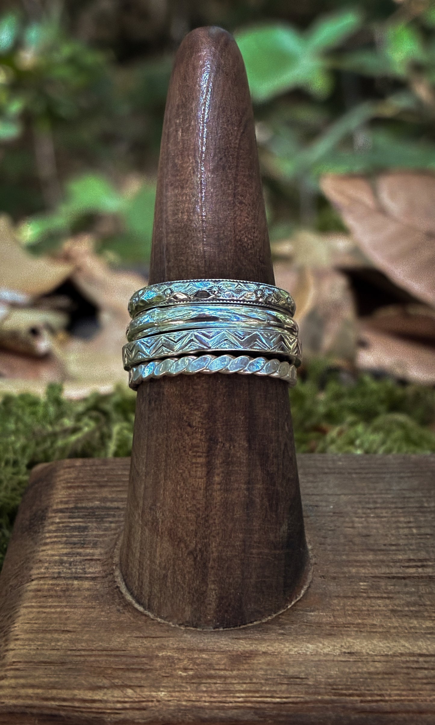 Thick Half Round Wire Stacker Ring
