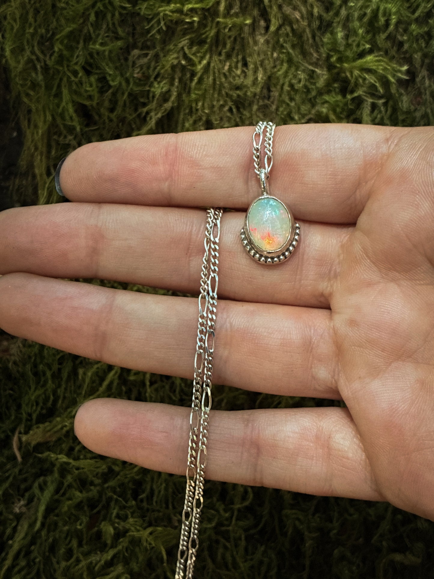 Ethiopian Opal Pendant Necklace