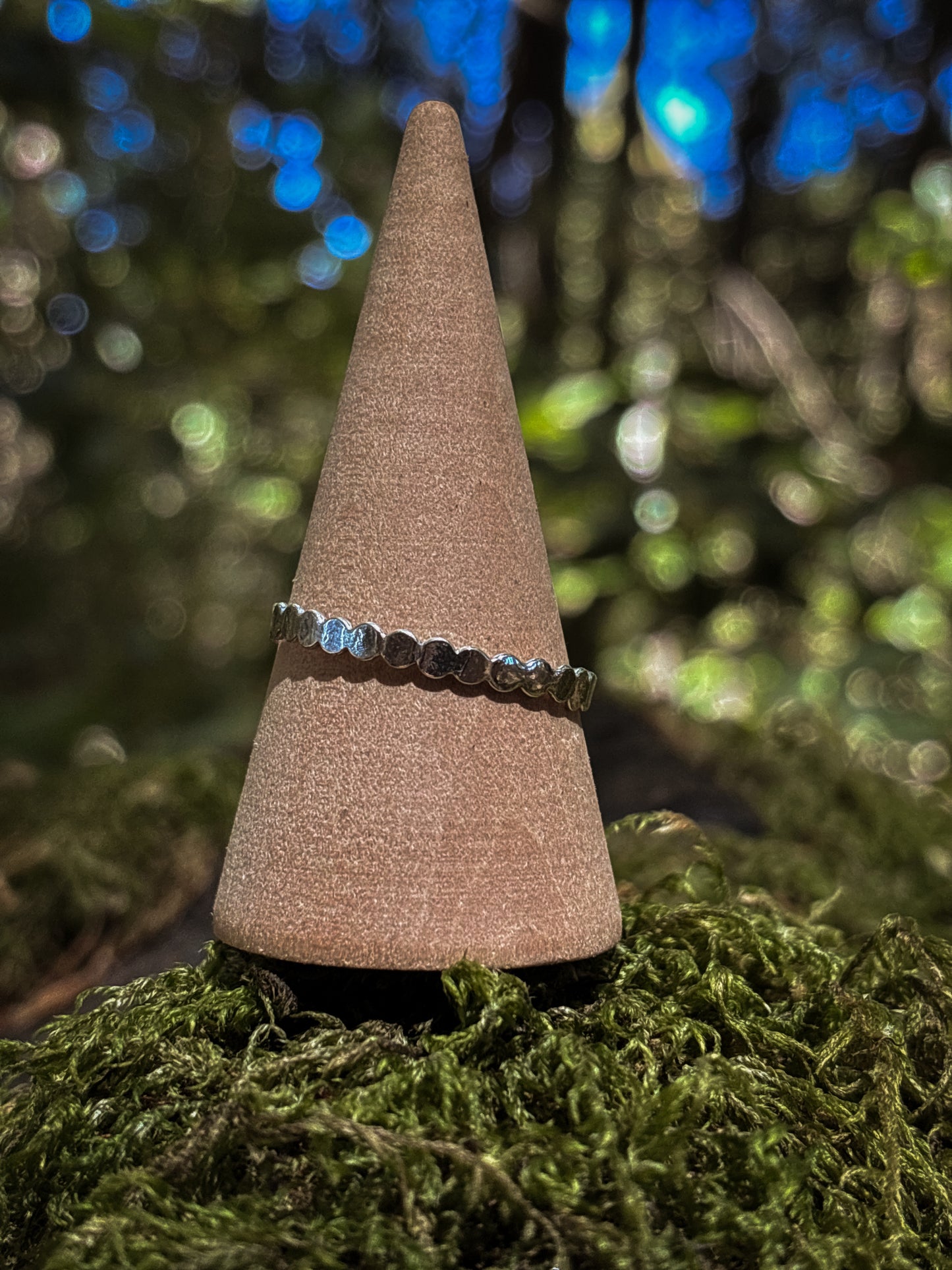 LIMITED - Hammered Beaded Wire Ring