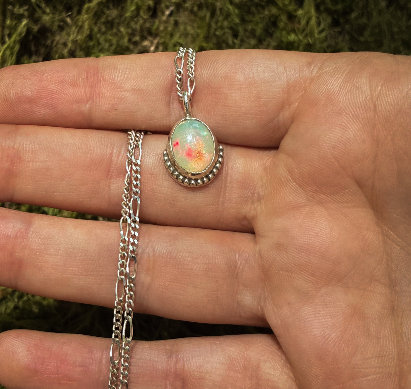 Ethiopian Opal Pendant Necklace