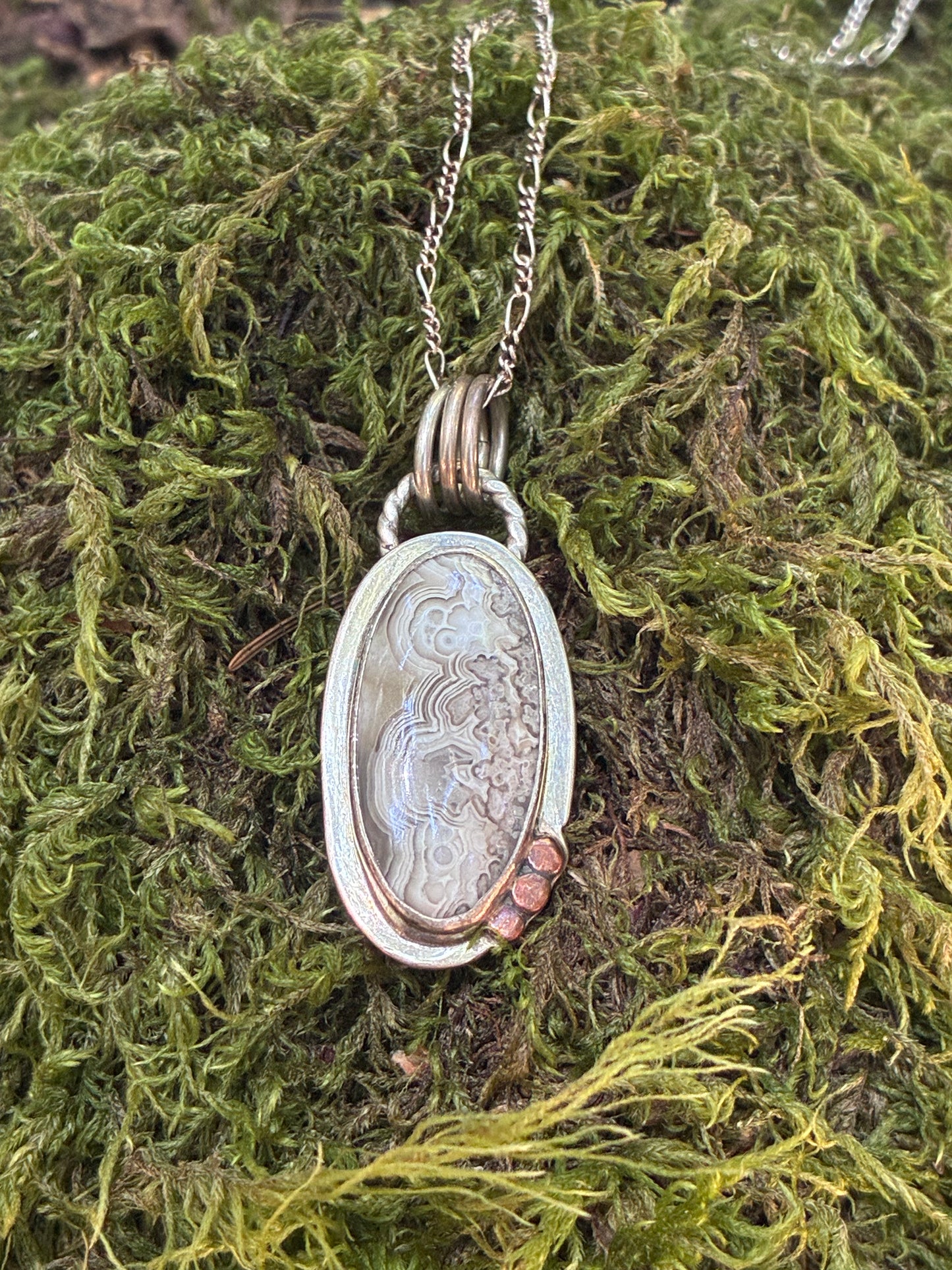 Banded Agate Pendant Necklace