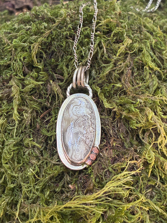 Banded Agate Pendant Necklace