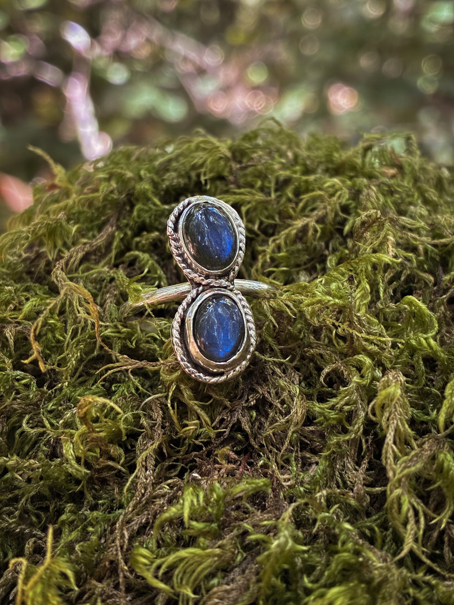 Double Labradorite Duo Ring - Size 9.5