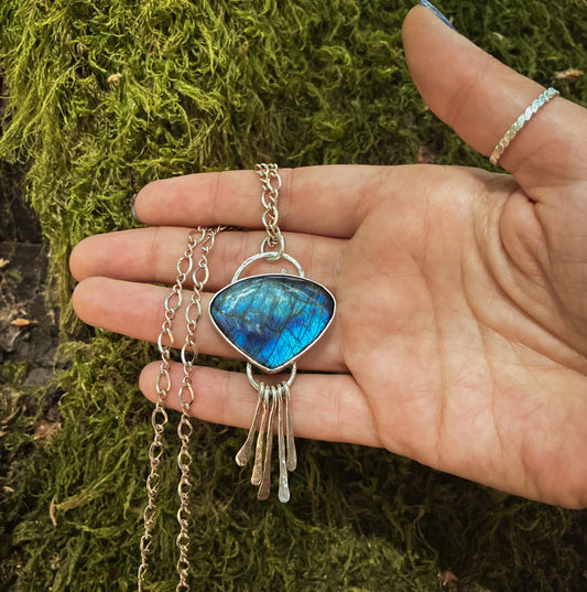 Labradorite Fringe Necklace