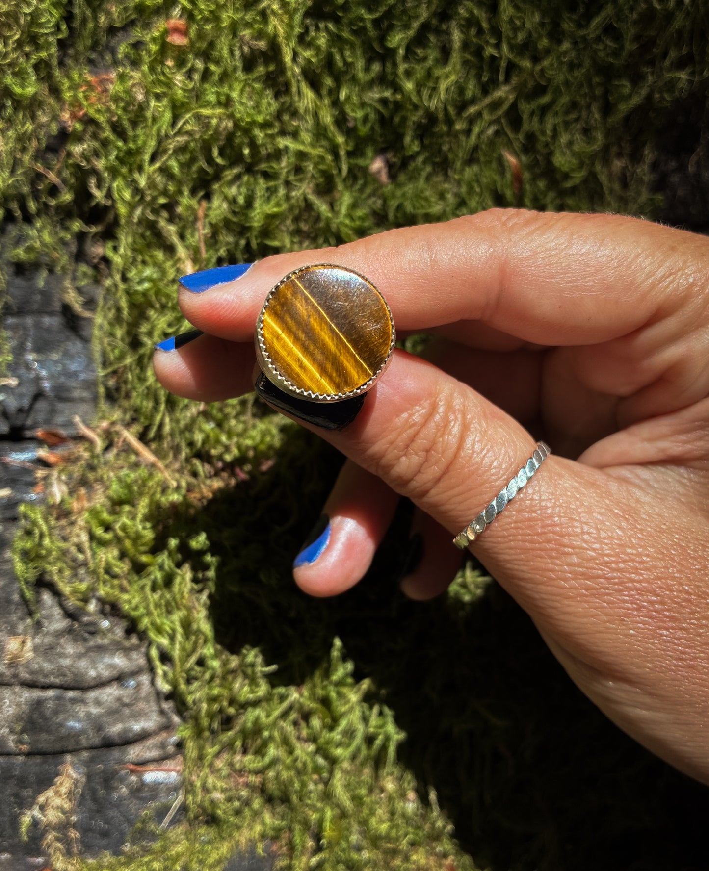Tigers Eye Protection Ring - Size 5.5