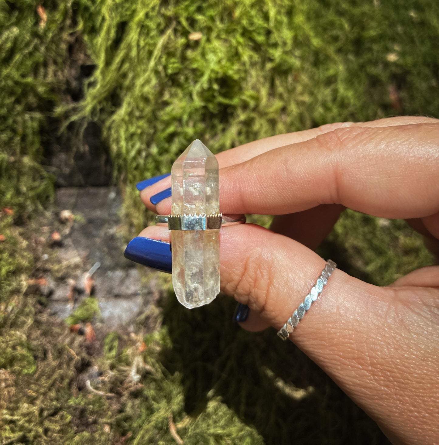 Raw Quartz Point Ring - Size 9