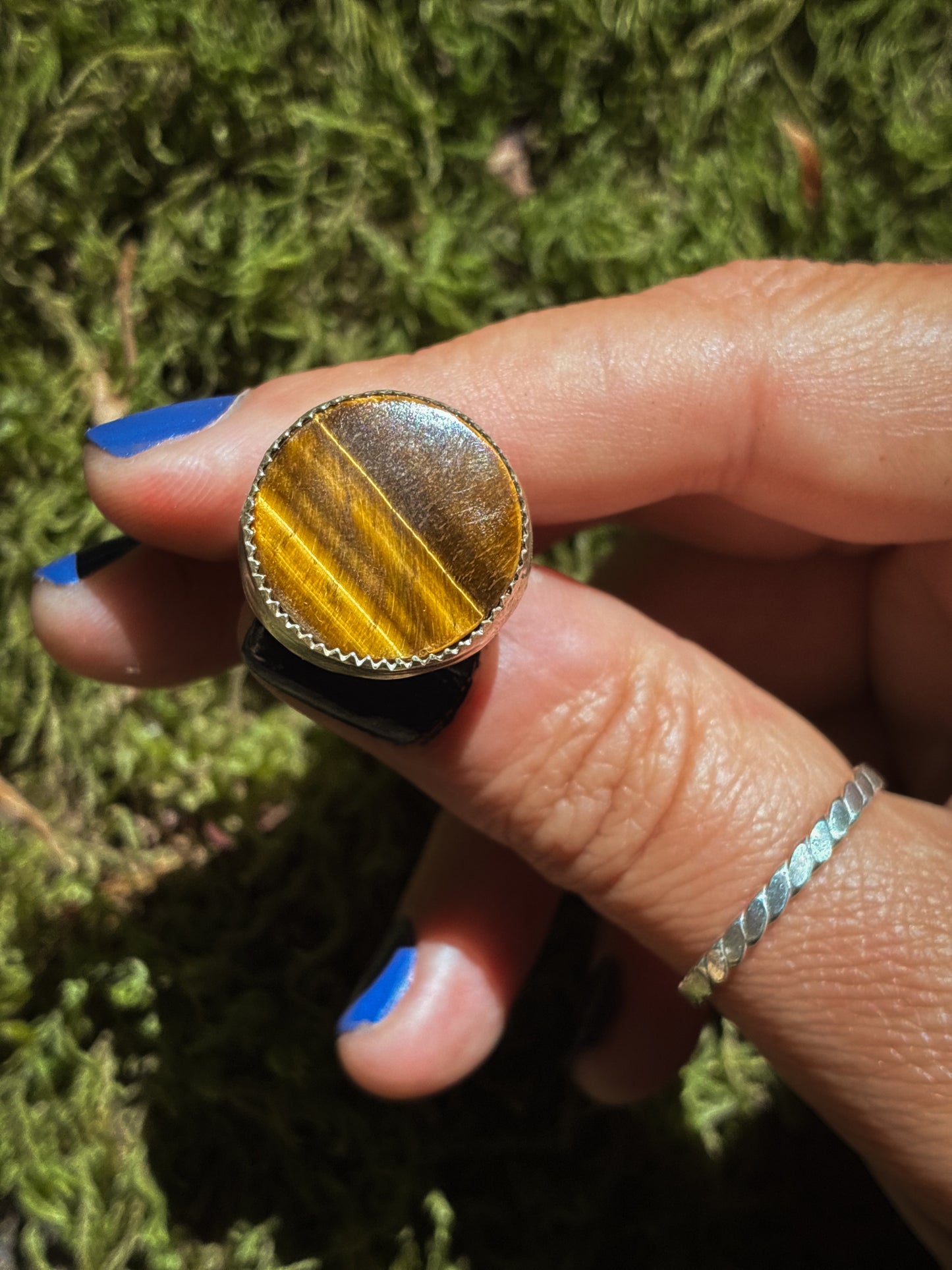 Tigers Eye Protection Ring - Size 5.5