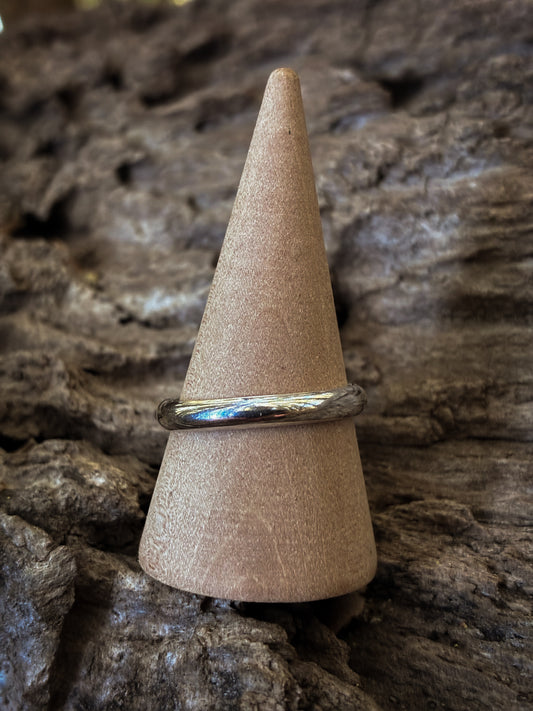 Thick Half Round Wire Stacker Ring