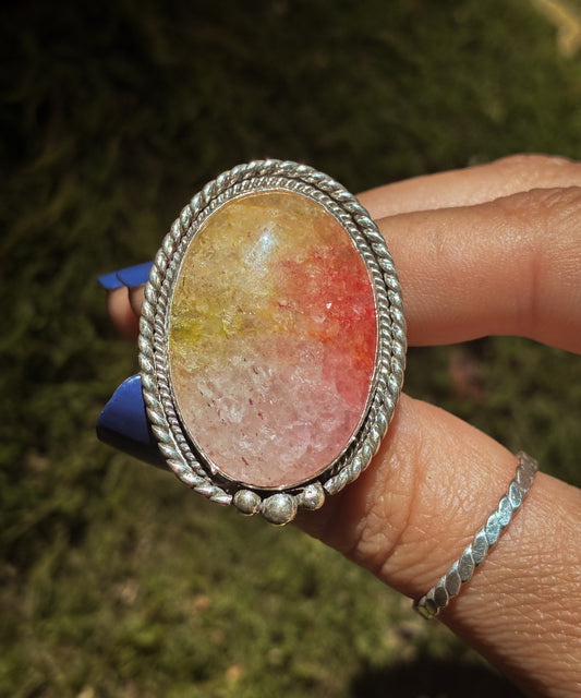 Sunset Sorbet – Quartz Ring - Size 9