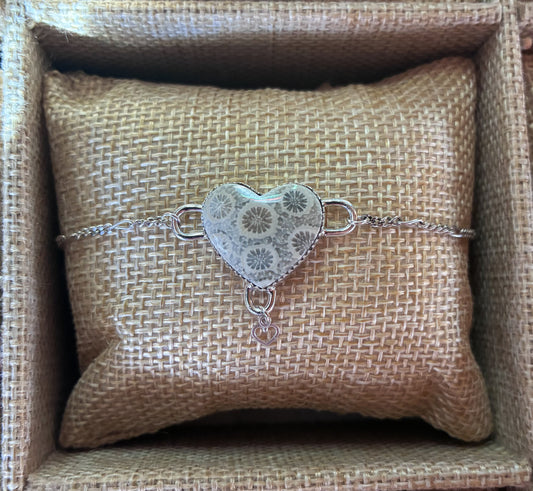 Fossil Coral Heart Bracelet – Custom Fit