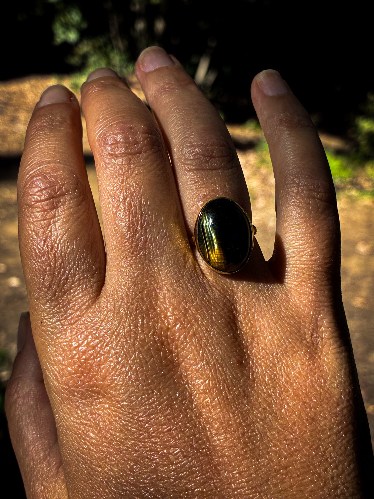 Golden Tiger’s Eye Gold-Filled Ring – Size 7