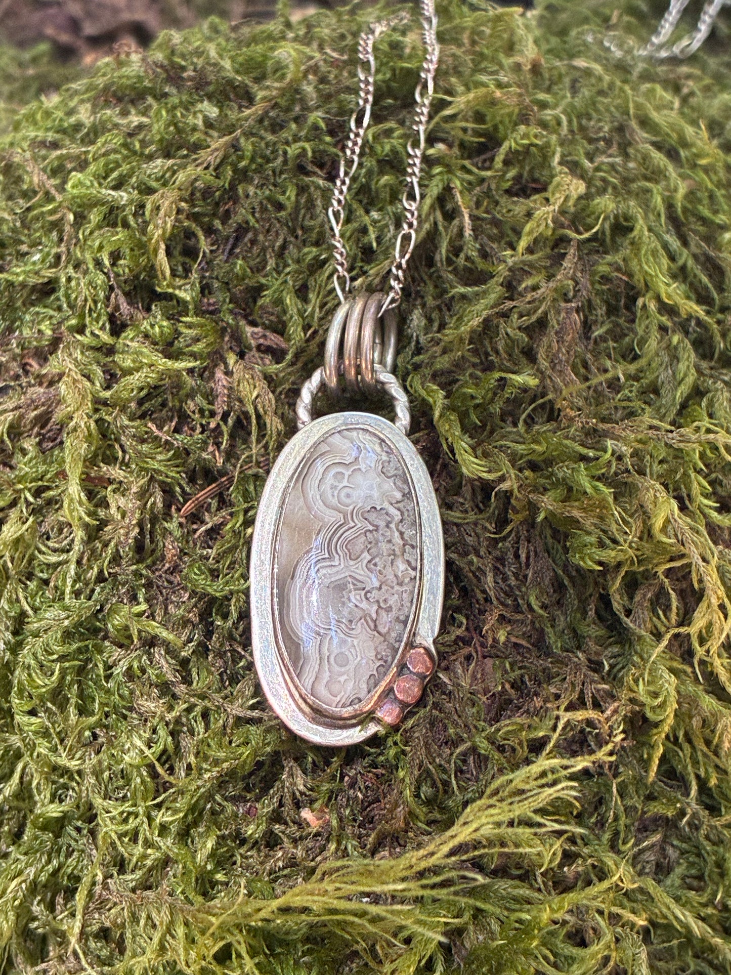Banded Agate Pendant Necklace