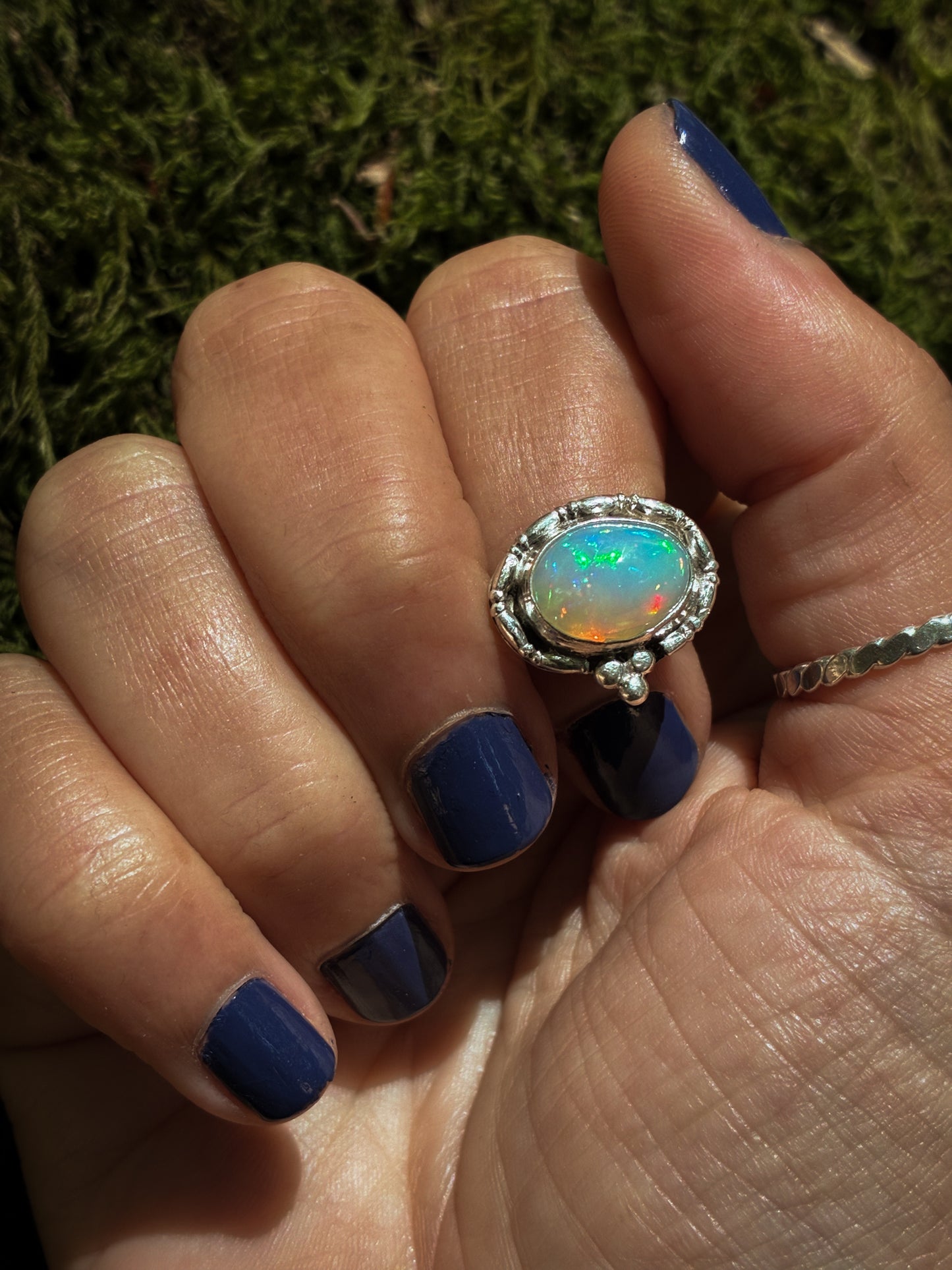 Ethiopian Opal Firelight Ring - Size 5