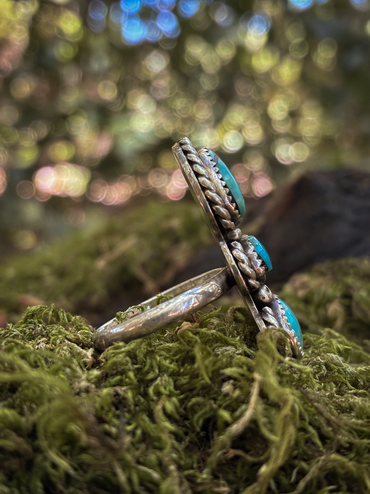 Triple Turquoise Stack Ring - Size 6.25
