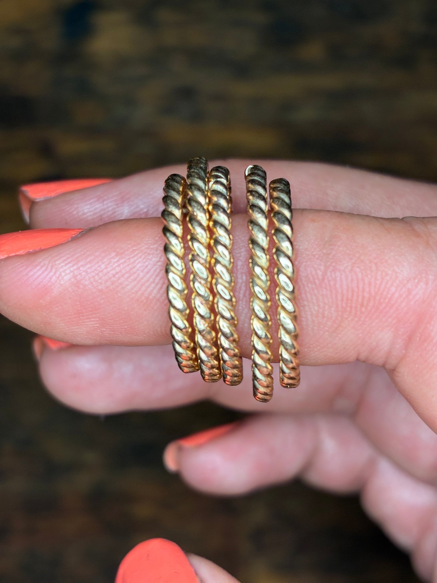 Gold Fill Twisted Wire Stacker Ring