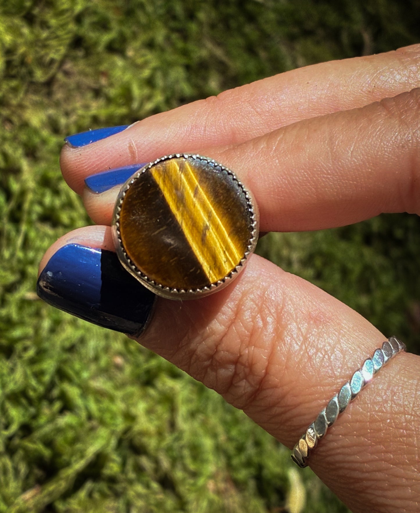 Tigers Eye Protection Ring - Size 5.5