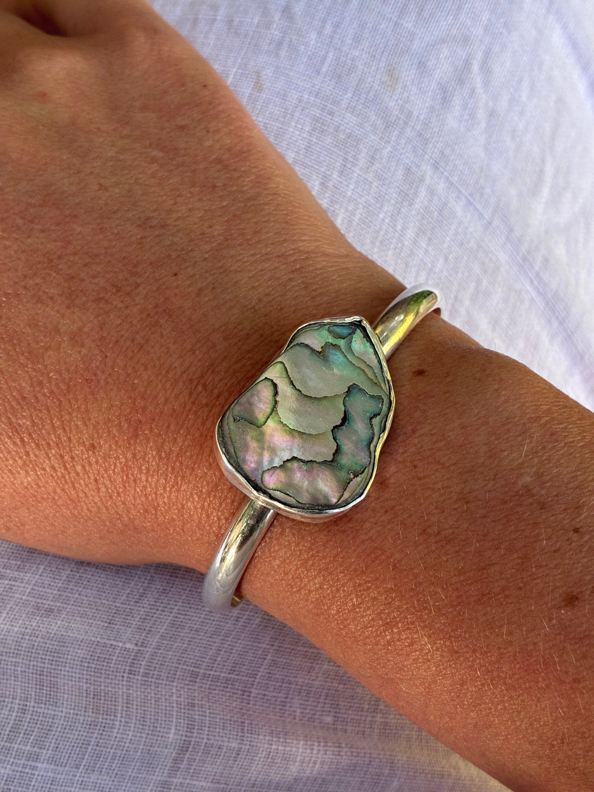 Abalone Sterling Silver Cuff Bracelet