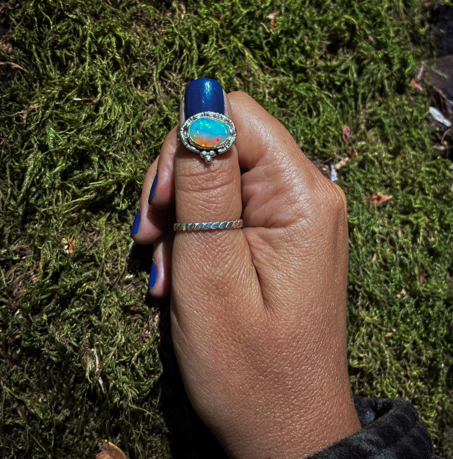 Ethiopian Opal Firelight Ring - Size 5