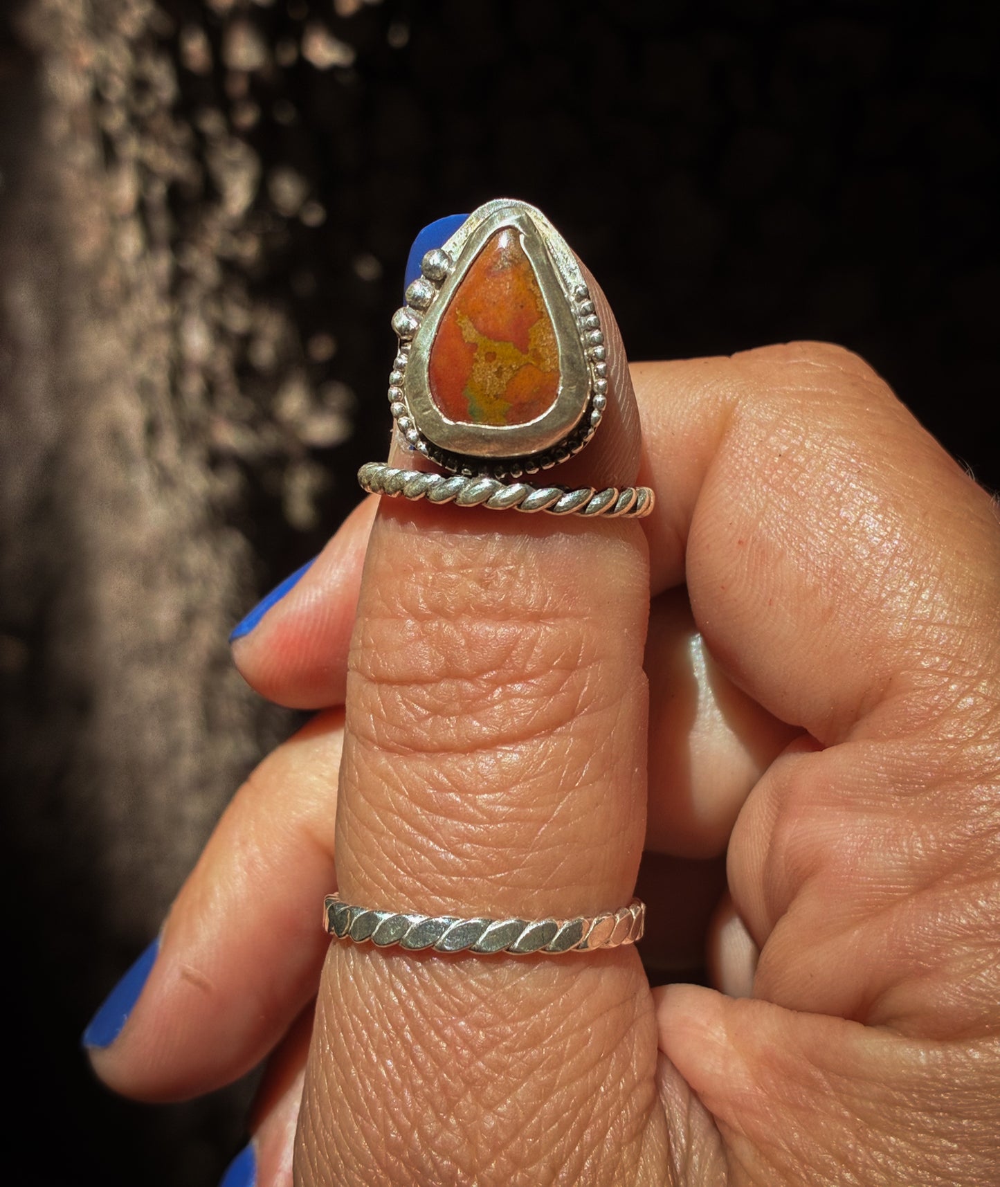 Red Jasper Bloom Ring - Size 5.25