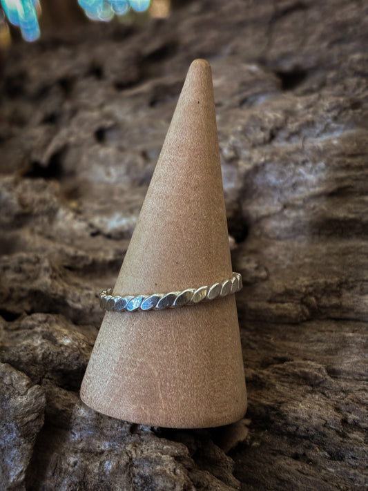 Silver Twist Stacking Ring