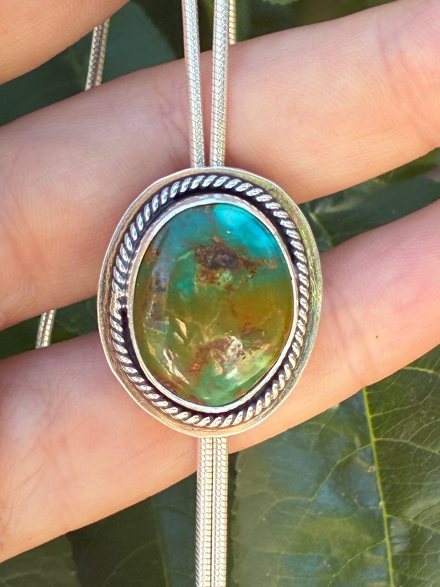 Turquoise Sterling Silver Chain Bolo
