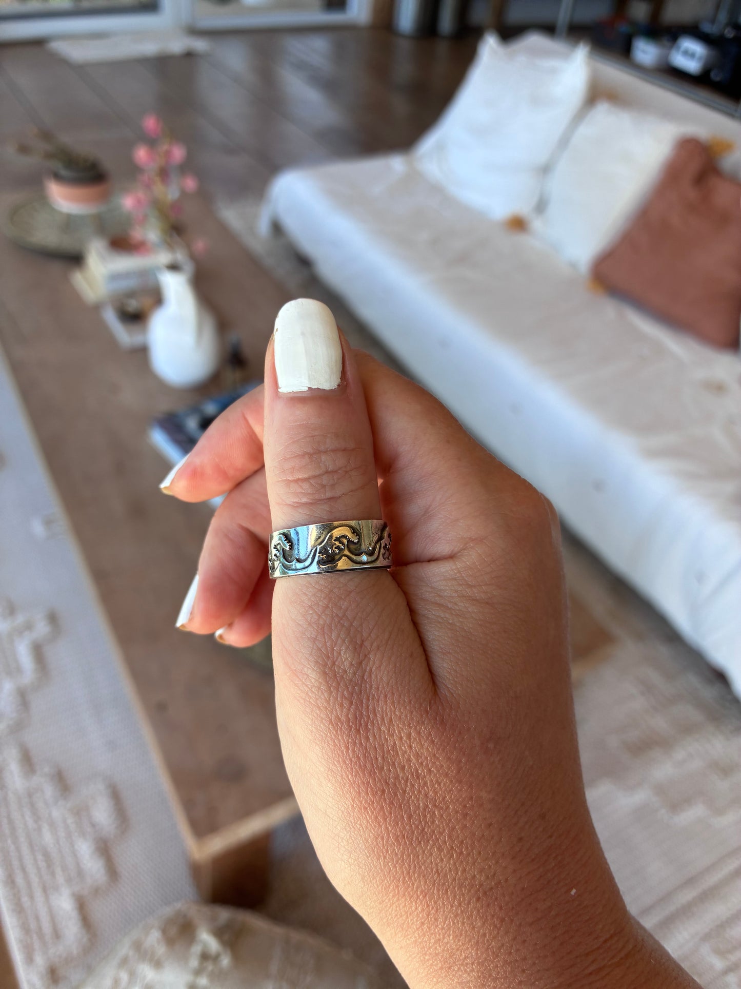 Sterling Silver Wave Ring – Handmade Ocean Inspired Band