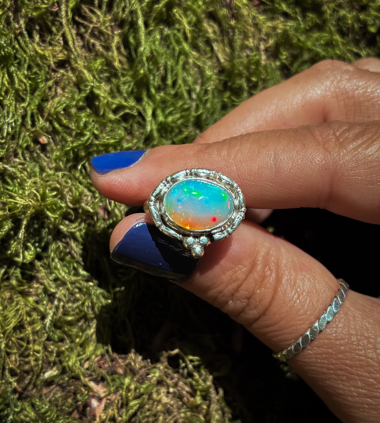 Ethiopian Opal Firelight Ring - Size 5