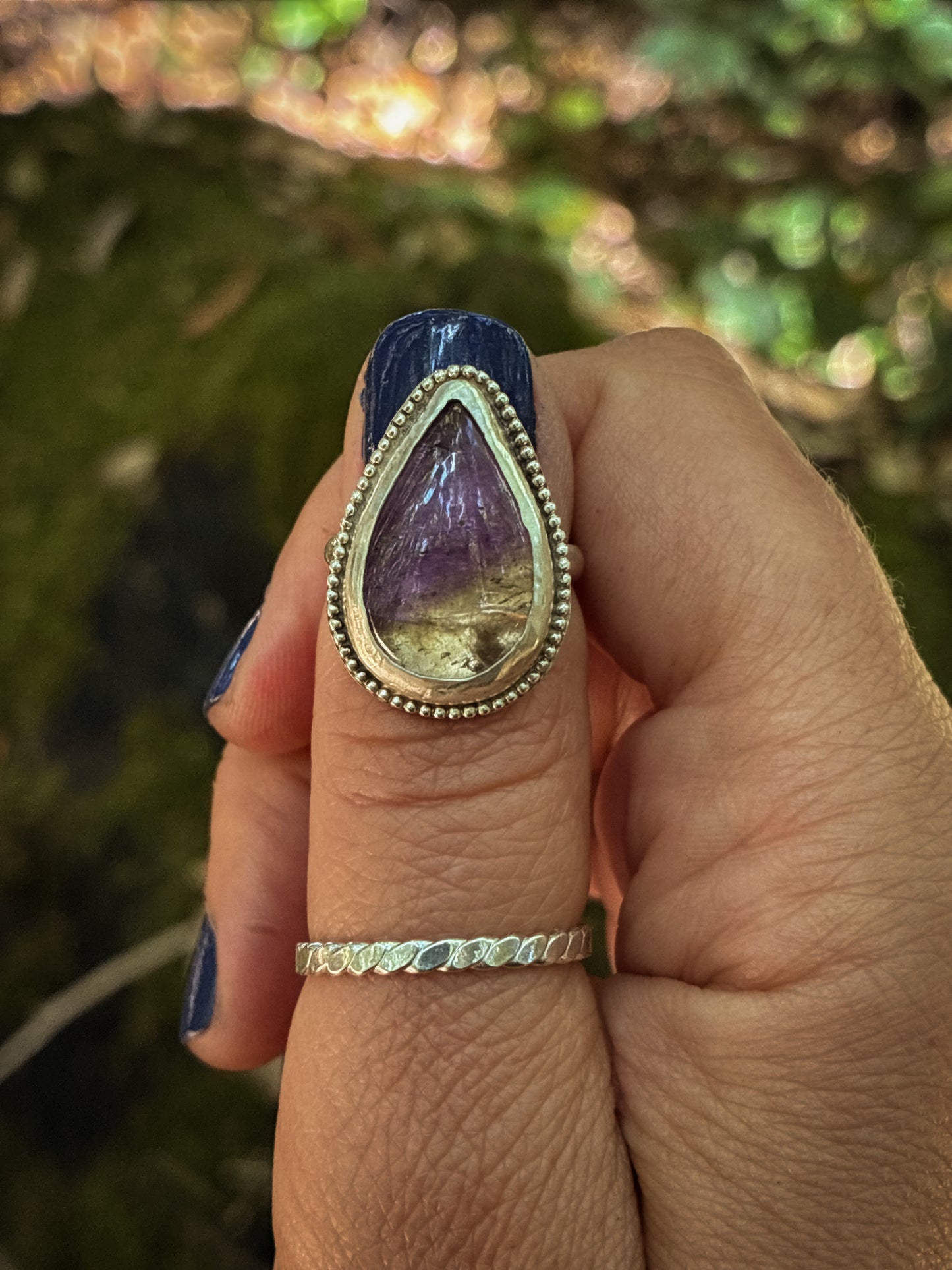 Ametrine Twilight Forest Ring - Size 5