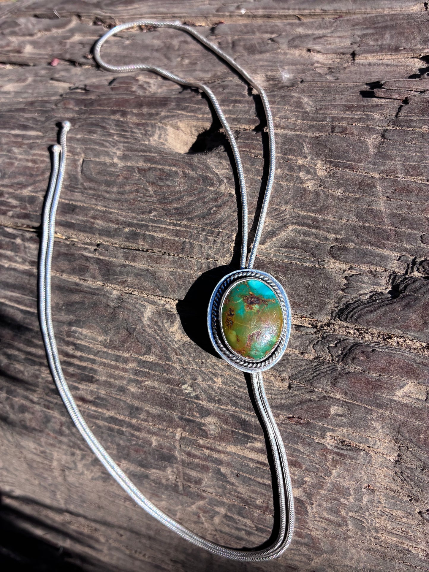Turquoise Sterling Silver Chain Bolo