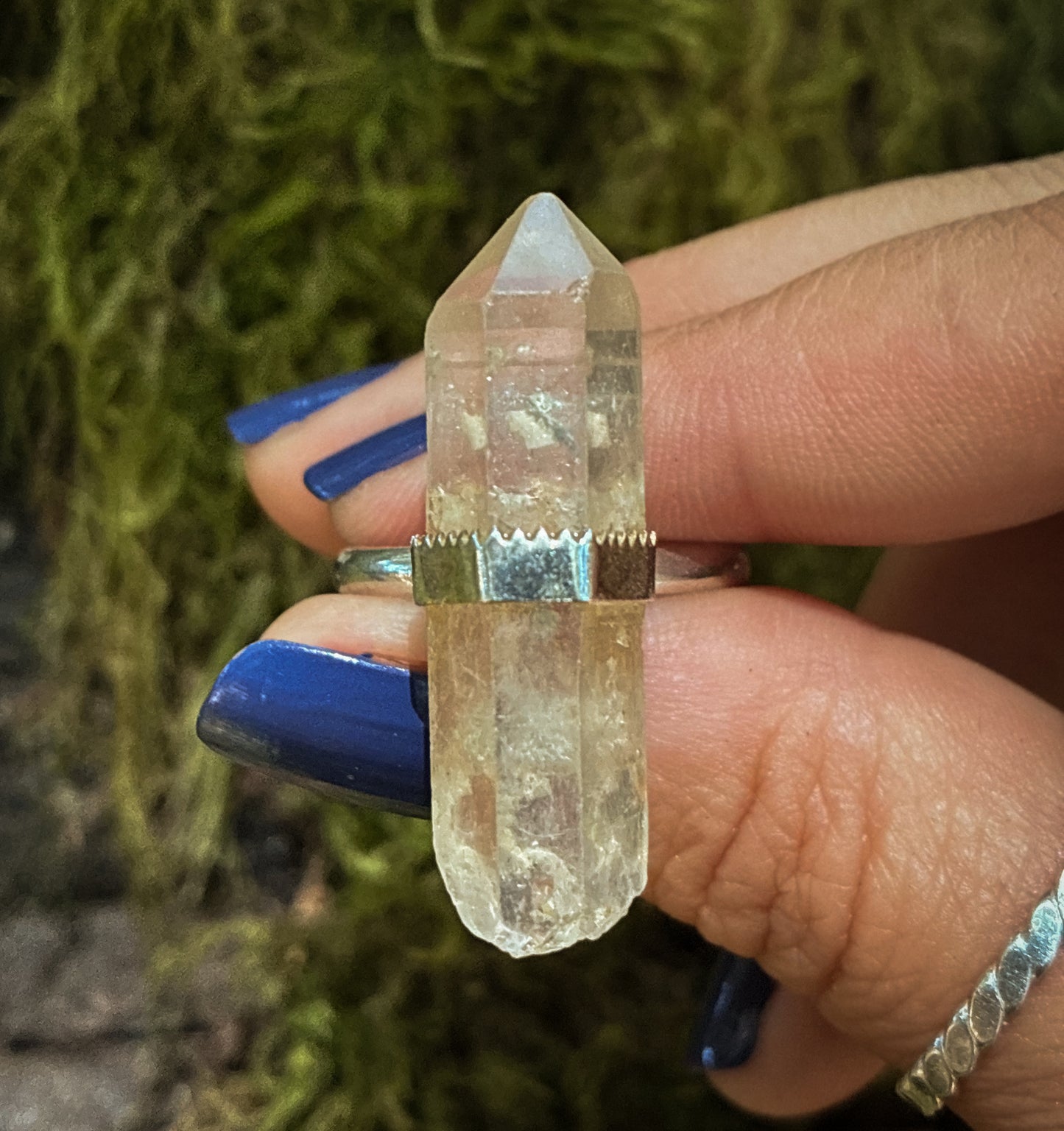 Raw Quartz Point Ring - Size 9
