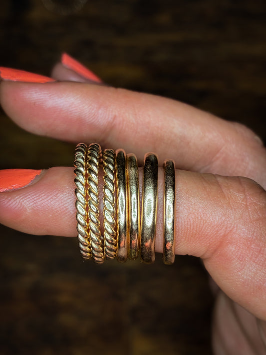 Gold Fill Twisted Wire Stacker Ring