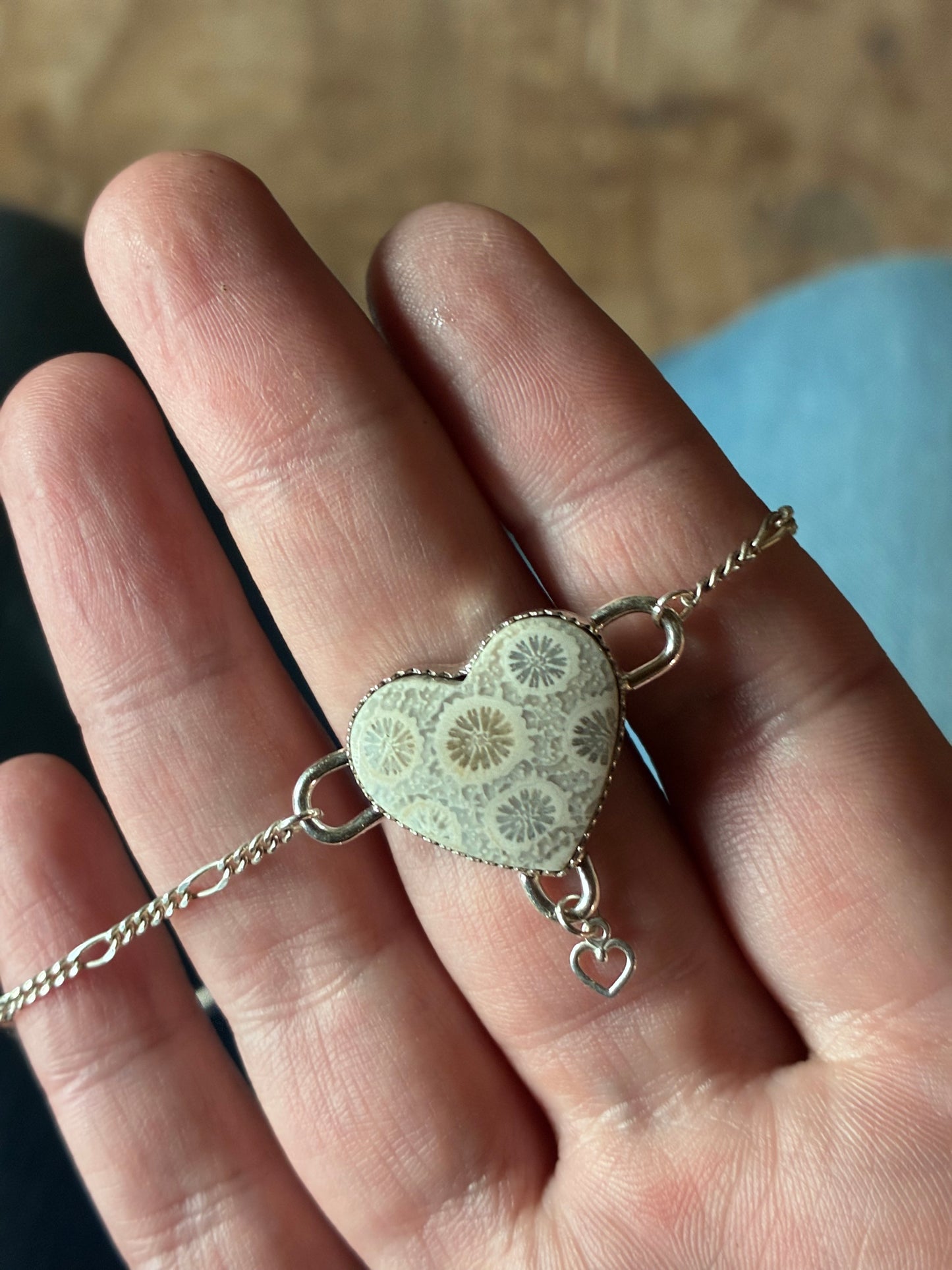 Fossil Coral Heart Bracelet – Custom Fit