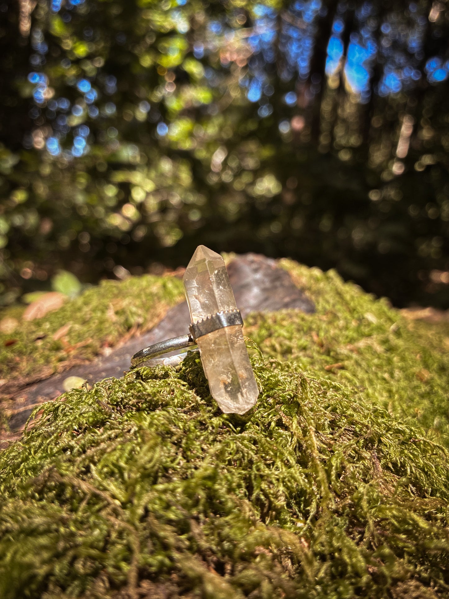 Raw Quartz Point Ring - Size 9