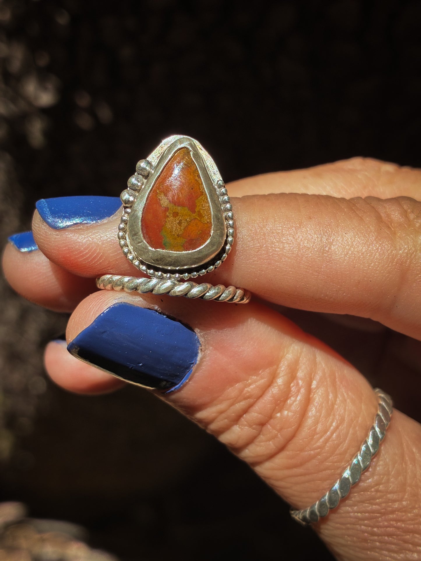 Red Jasper Bloom Ring - Size 5.25