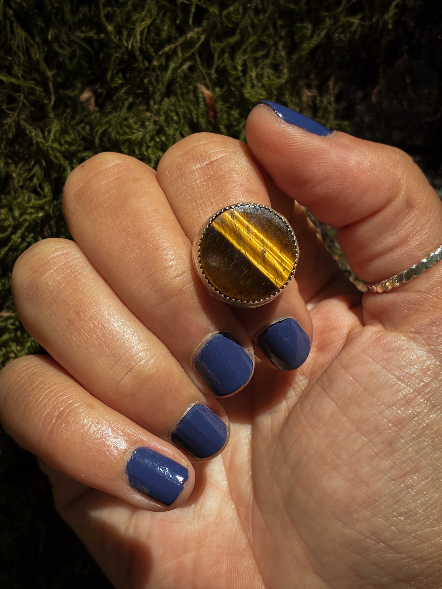 Tigers Eye Protection Ring - Size 5.5