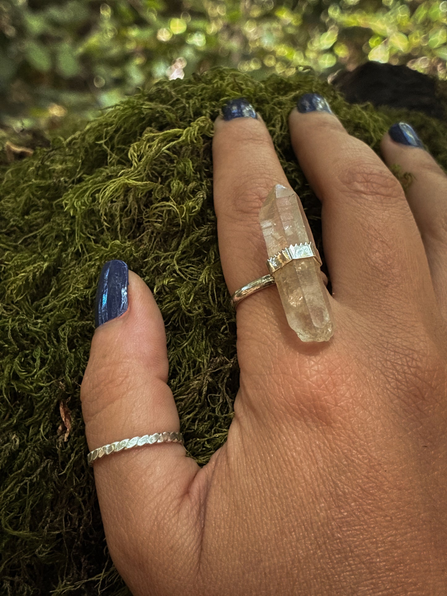 Raw Quartz Point Ring - Size 9