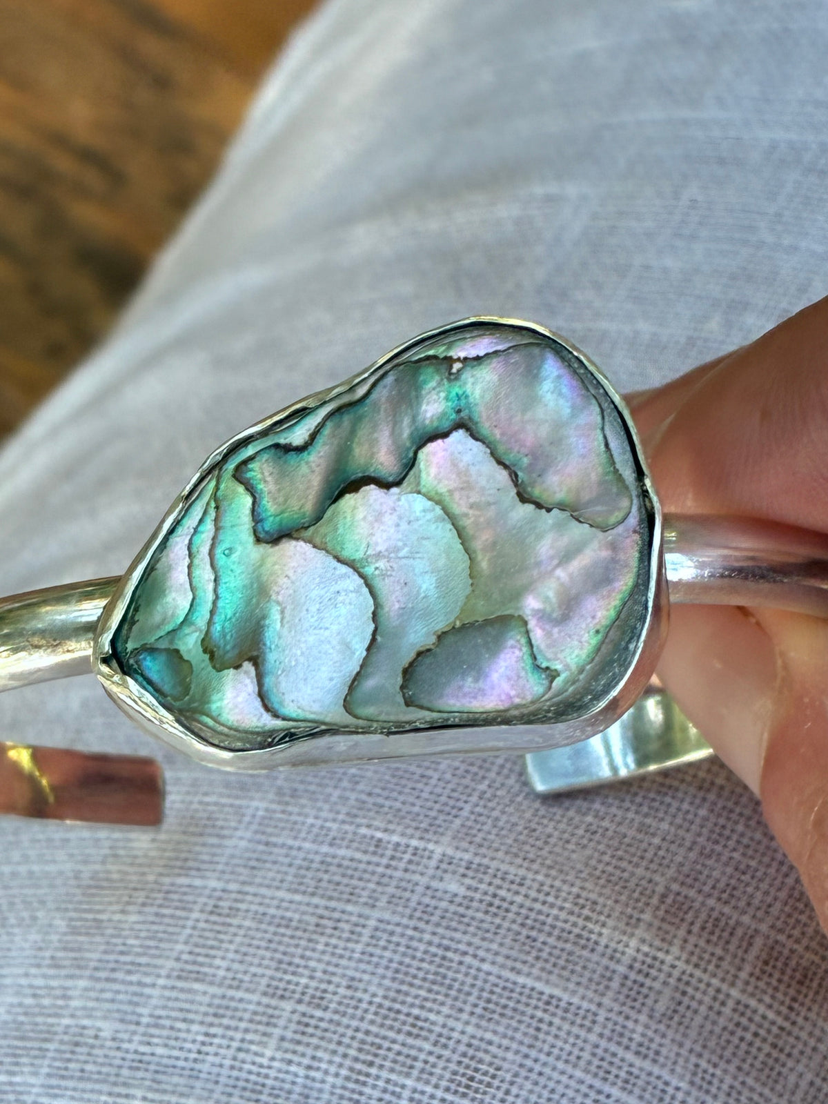 Abalone Sterling Silver Cuff Bracelet