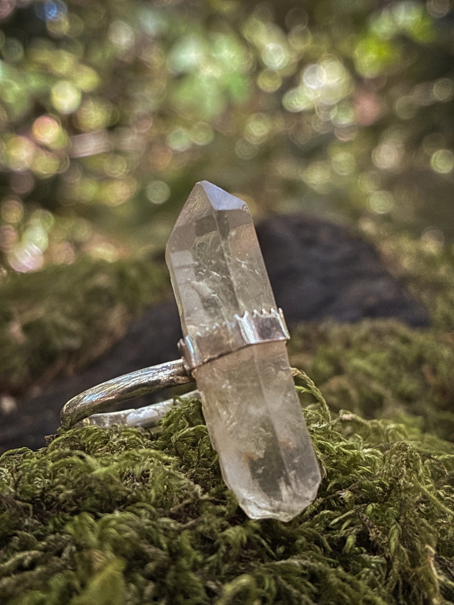 Raw Quartz Point Ring - Size 9