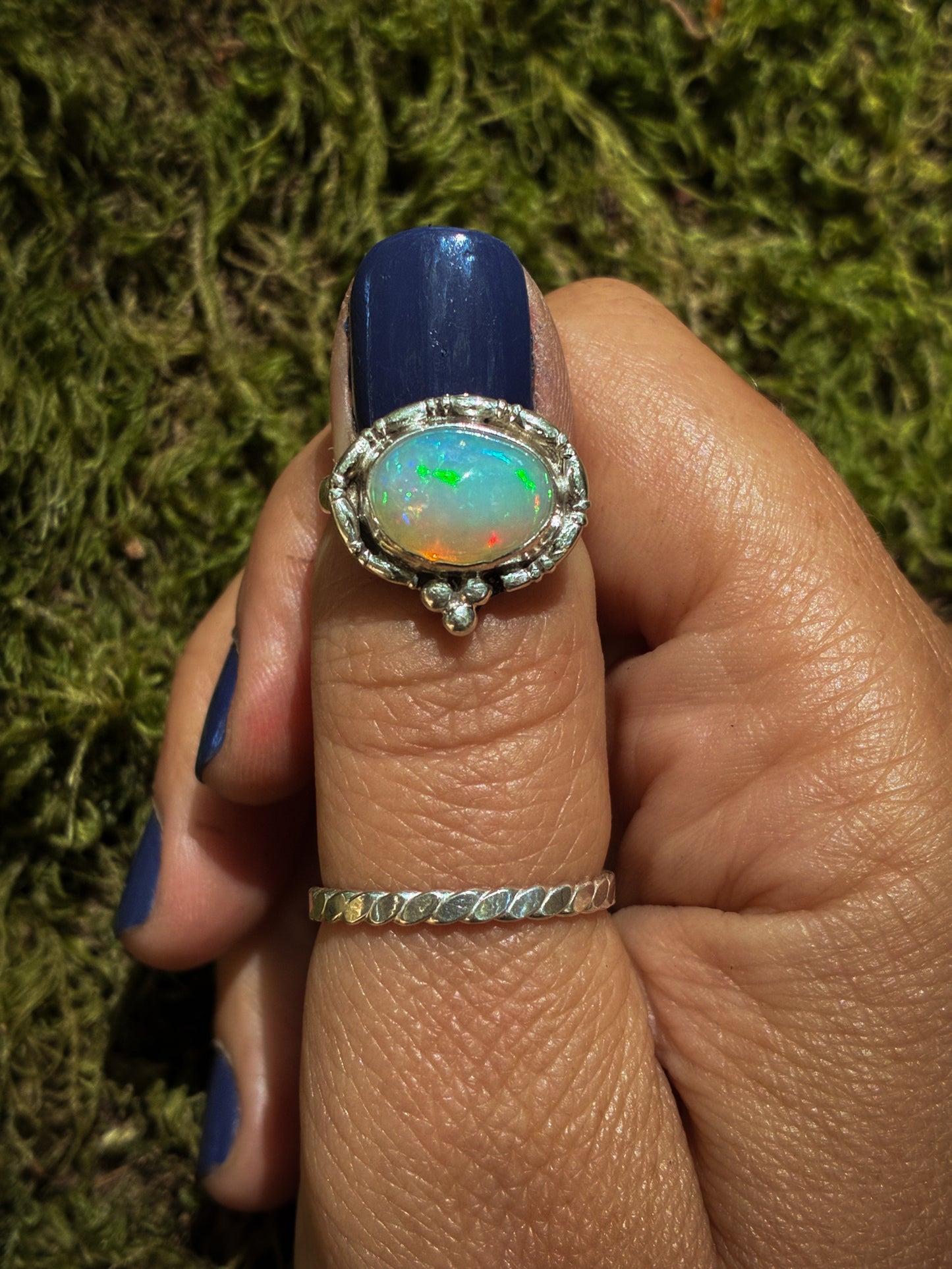 Ethiopian Opal Firelight Ring - Size 5